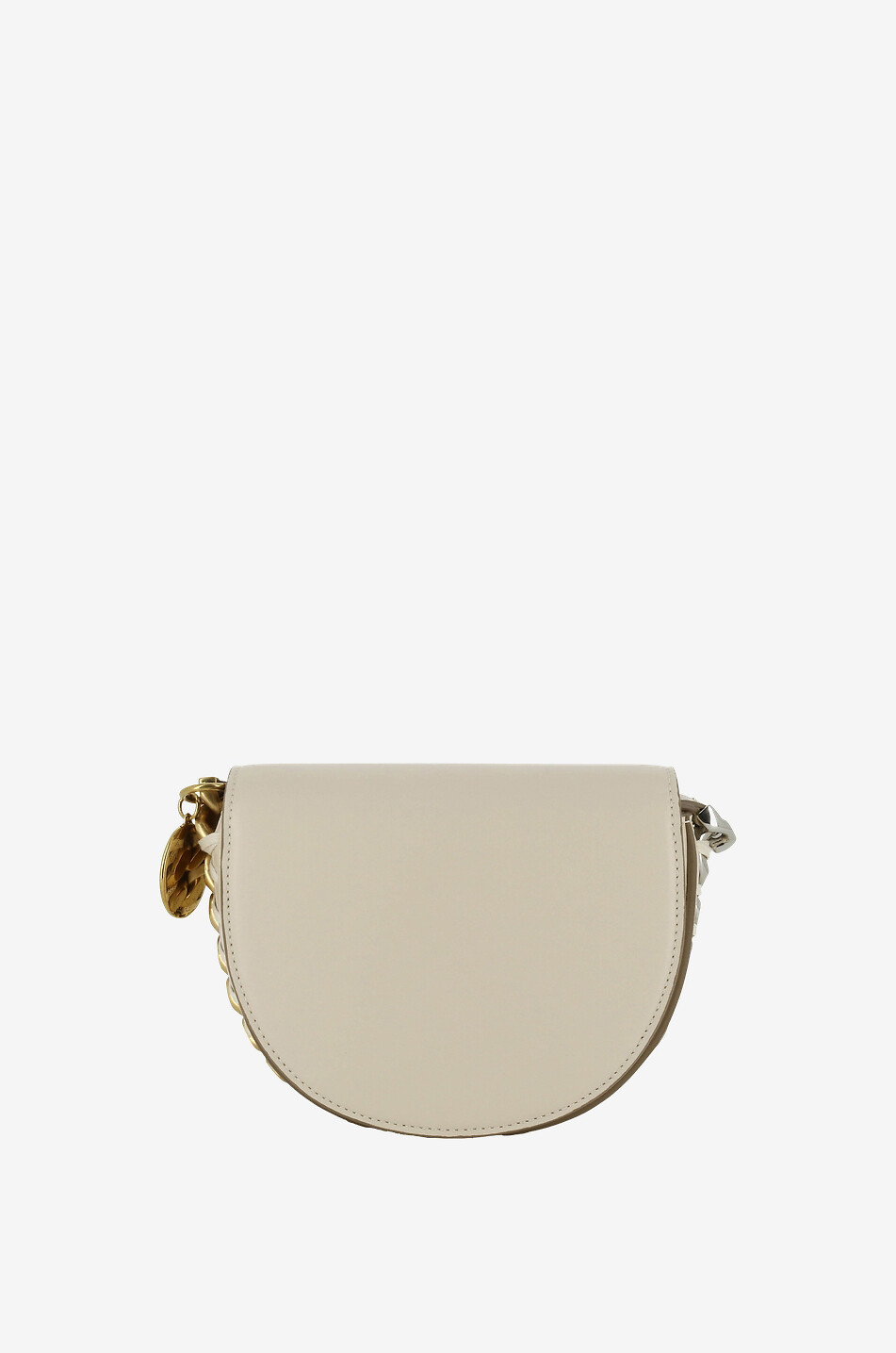 STELLA McCARTNEY Frayme Small faux leather satchel bag Women EGGSHELL 1