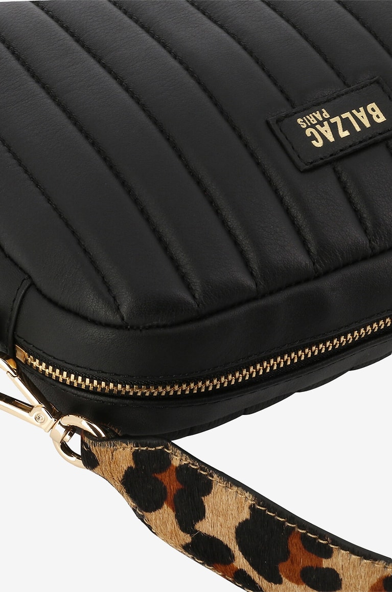 BALZAC PARIS Gesteppte Camera-Tasche aus Leder César Damen SCHWARZ 4