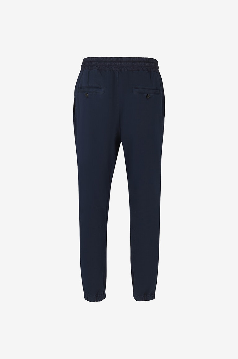 PAOLO PECORA Slim fit sweat jogging trousers Men DARK BLUE 2