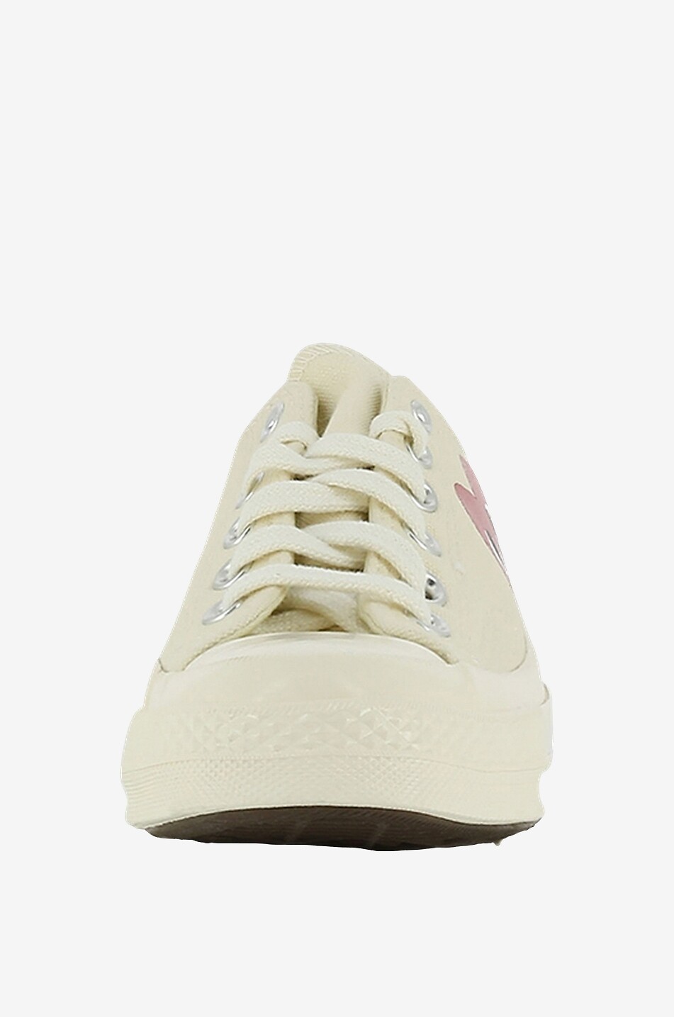 COMME DES GARCONS PLAY Niedrige Sneakers aus Baumwolle Chuck 70 CDG Red Heart Damen CREMEFARBEN 2