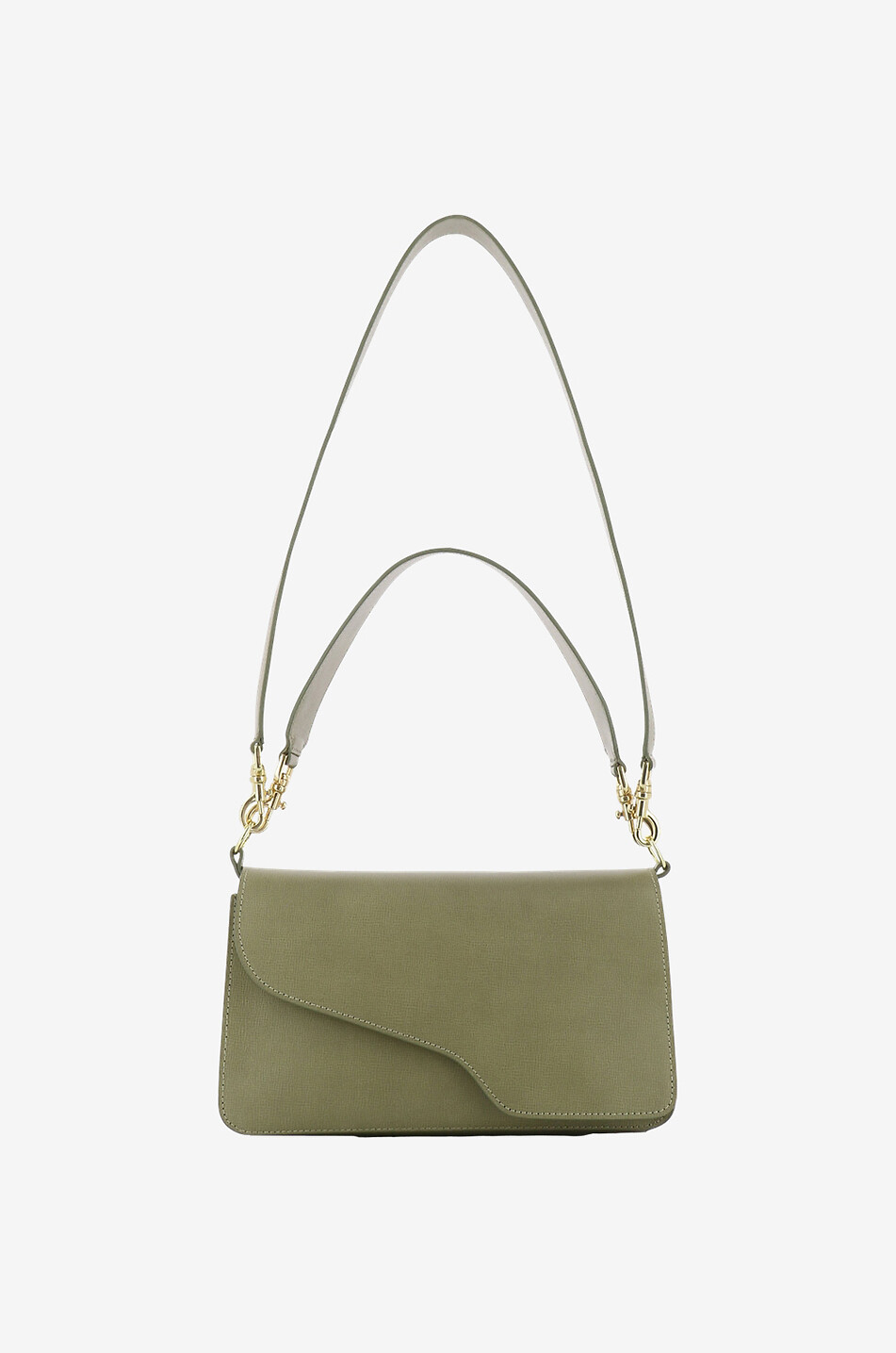 ATP ATELIER Baguette-Tasche aus Leder Assisi Damen HELLGRÜN 5