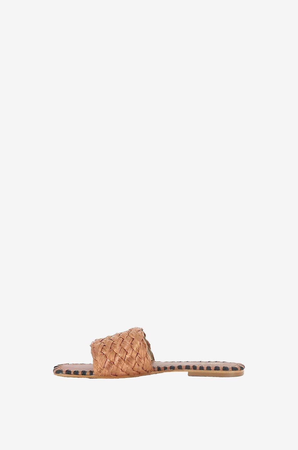 Mules plates en raphia Camarante