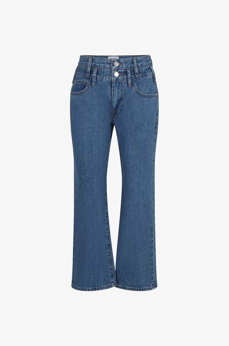 Jean en coton Le Jane Cropped Double Waistband