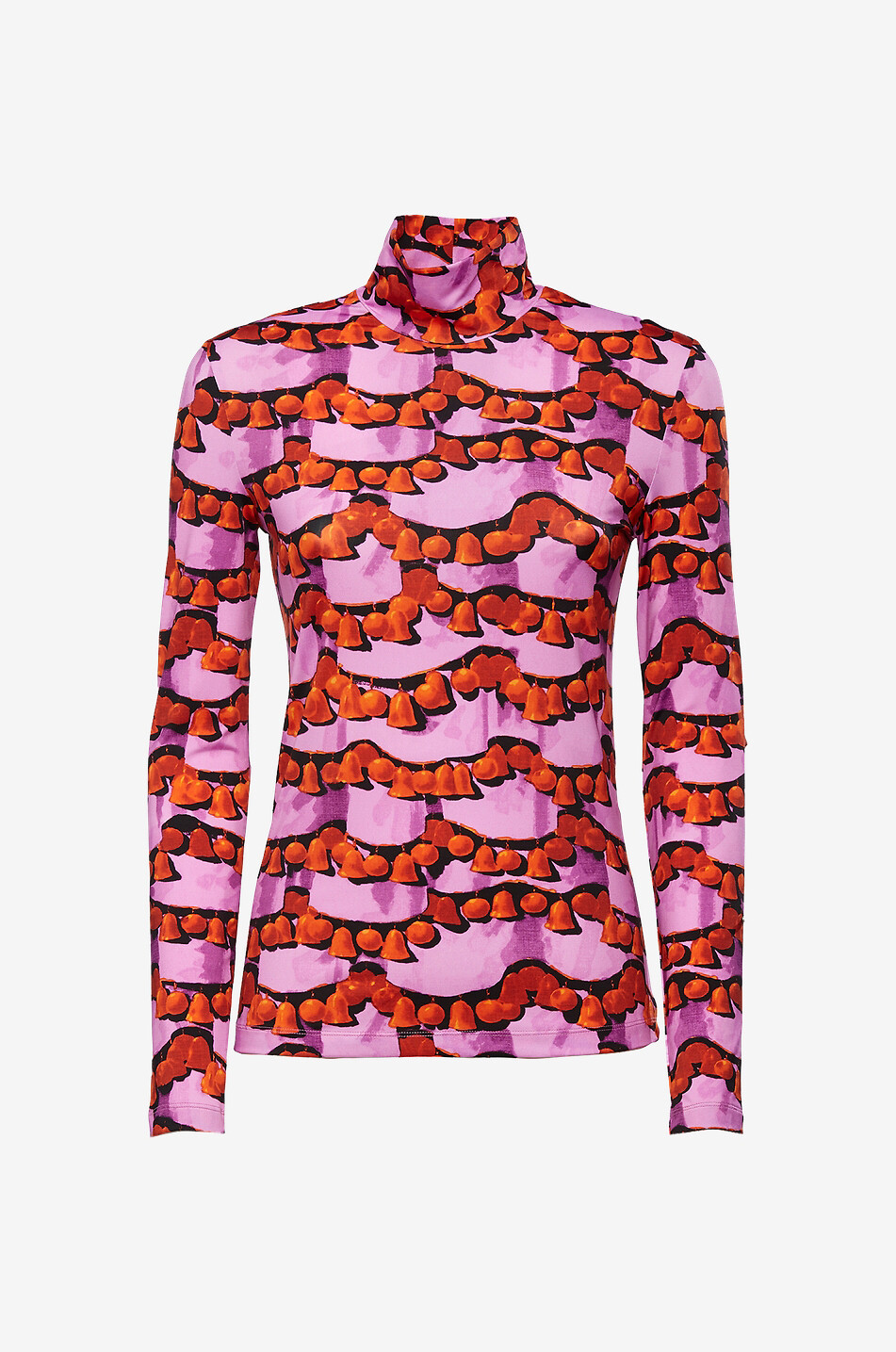 Schmales Lycra-Top Turtleneck Liberace Ciclamino