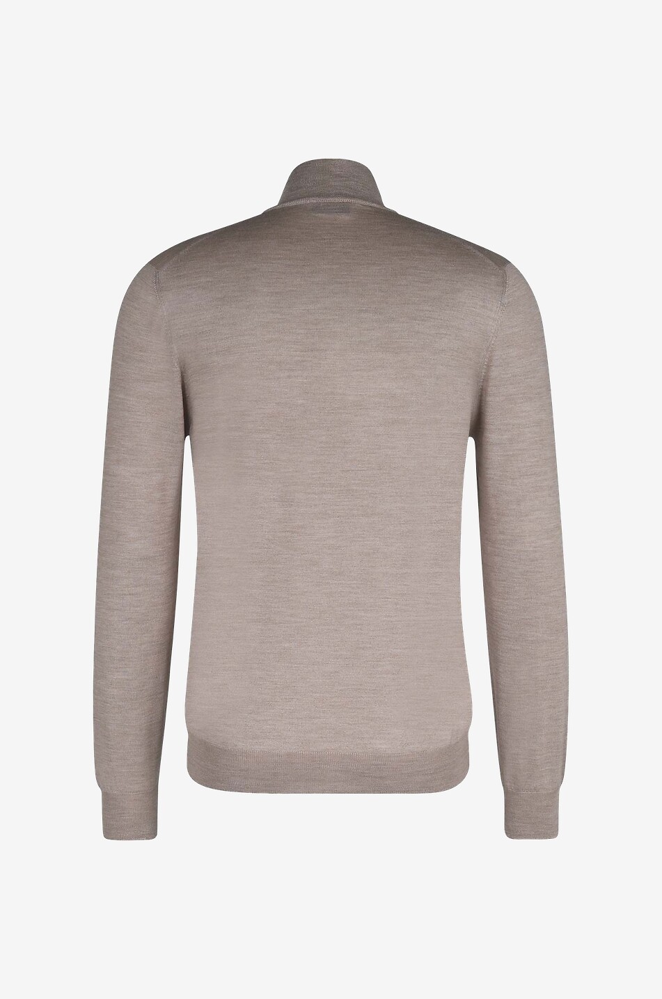 BONGÉNIE Feiner Pullover aus Wolle und Seide mit Halb-Zip-Stehkragen Herren BEIGE 2