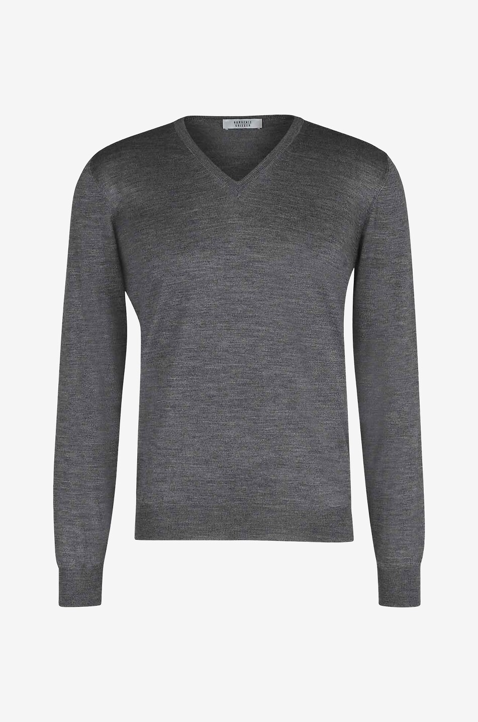 Feinstrickpullover aus Wolle und Seide mit V-Ausschnitt