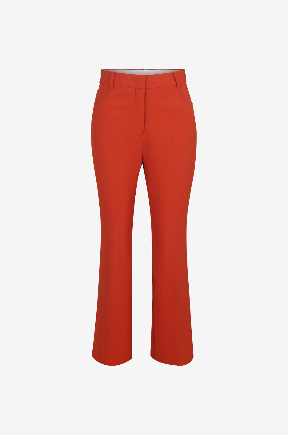 STELLA McCARTNEY Flared cropped sustainable twill trousers Women ORANGE 1