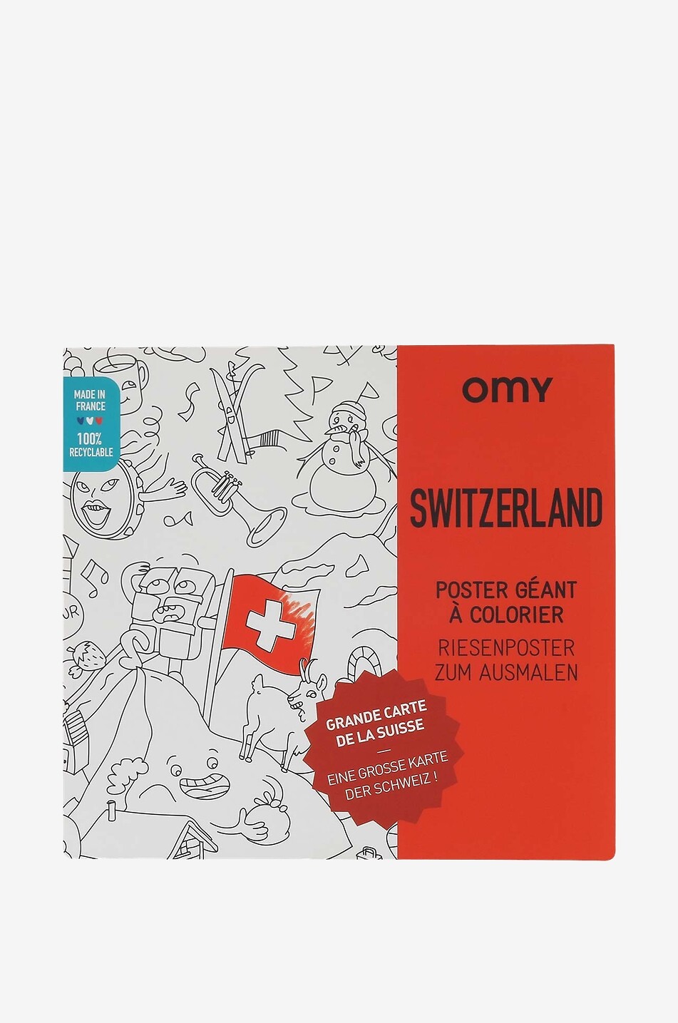 OMY Poster géant Switzerland Bébé Incolore 1