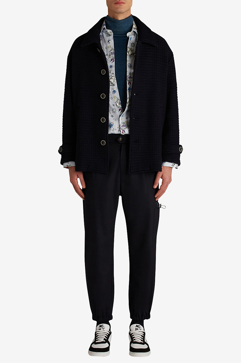 ETRO Strick-Parka aus Schurwolle Etro Cube Herren DUNKELBLAU 4