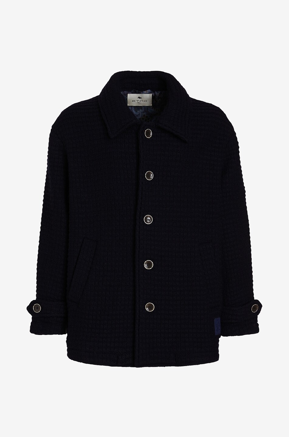 ETRO Strick-Parka aus Schurwolle Etro Cube Herren DUNKELBLAU 1