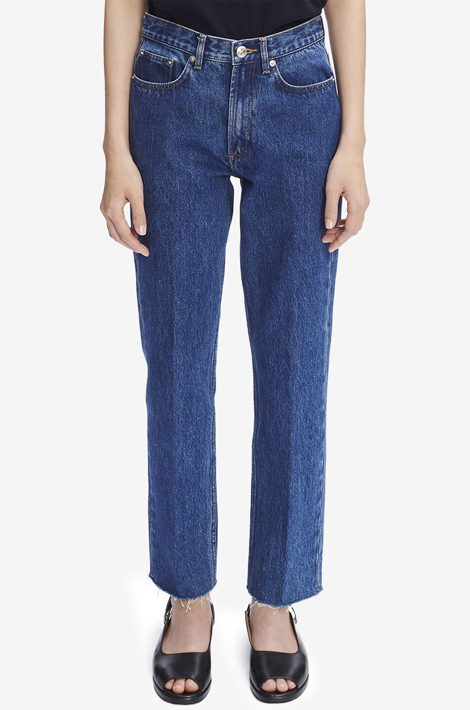 A.P.C. Jean droit taille basse Rudie Vintage Femme BLEU MOYEN 2