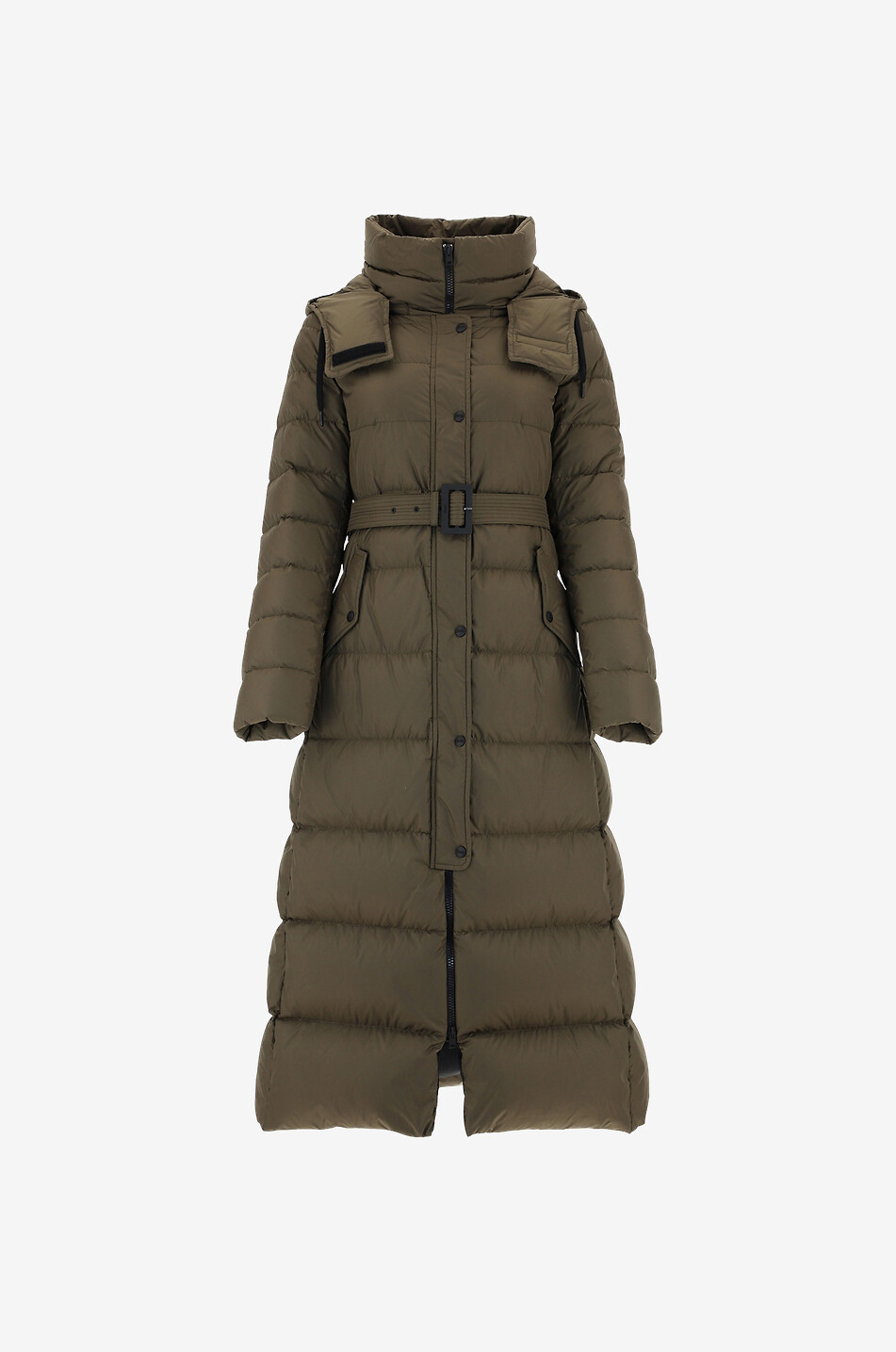 Doudoune longue avec ceinture