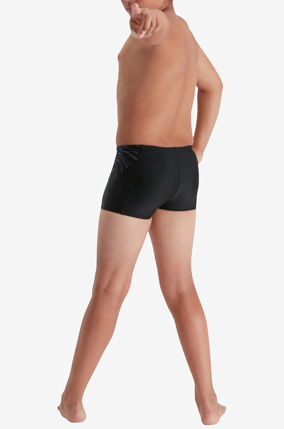 SPEEDO Jungen-Badeshorts Plastisol Placement Aquashort Unisex SCHWARZ 3