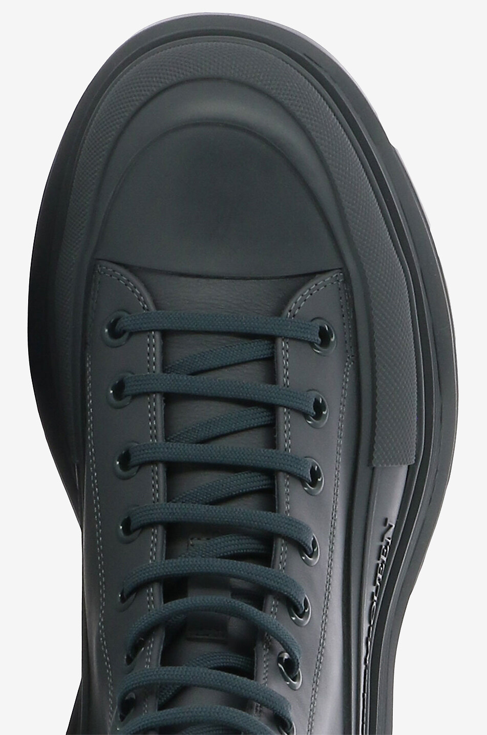 ALEXANDER McQUEEN Bottines à lacets en cuir de veau Tread Slick Homme NOIR 5
