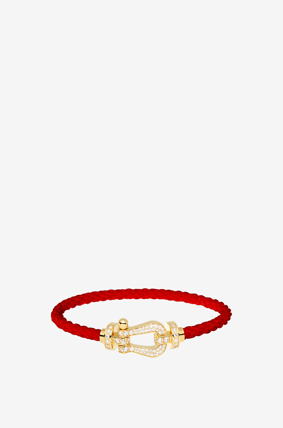 FRED PARIS Câble pour bracelet en acier et or jaune Force 10 MM Femme ROUGE 2