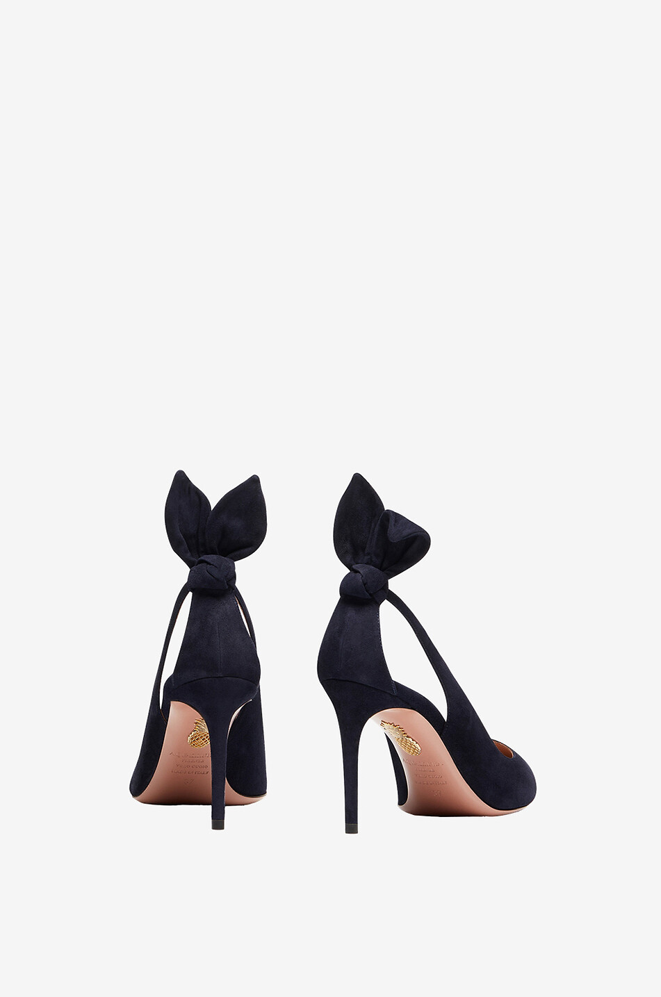 AQUAZZURA Escarpins en daim Bow Tie 85 Femme NOIR 4