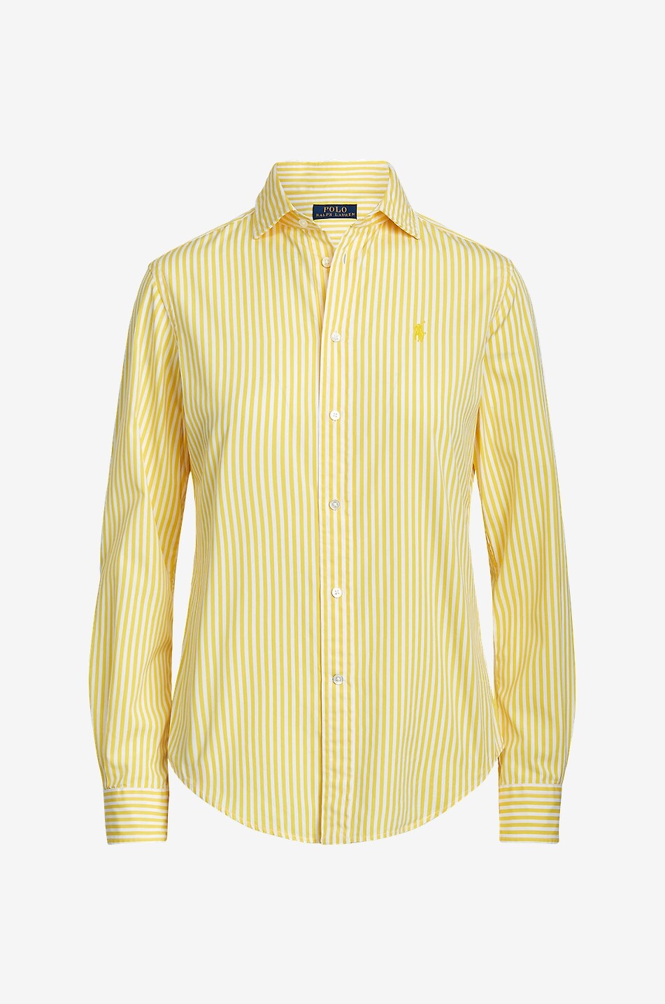 POLO RALPH LAUREN Pony striped cotton poplin shirt Women YELLOW 1