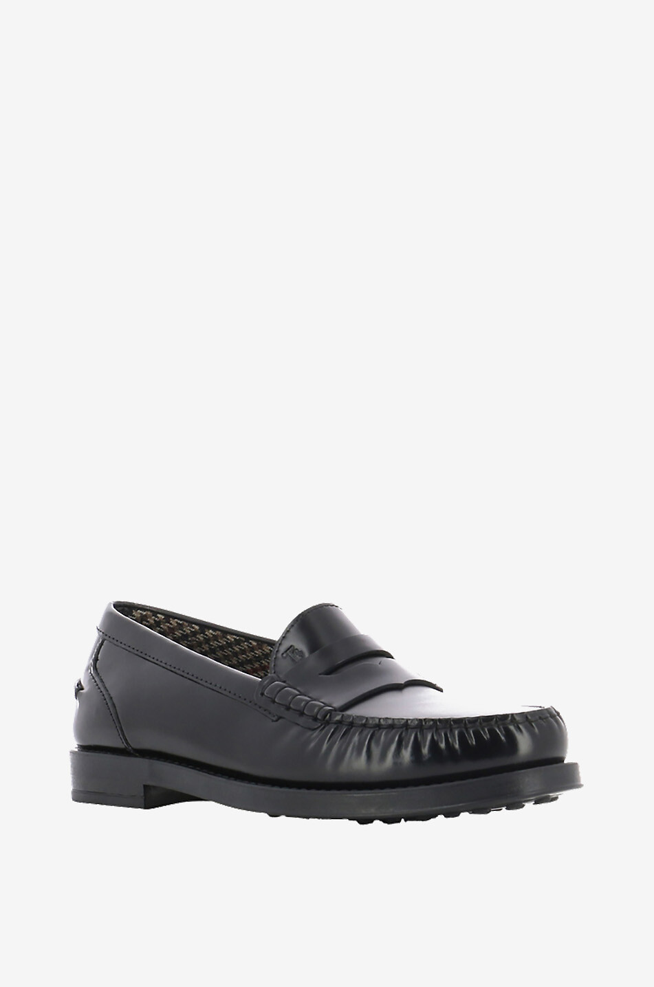 TOD'S Shiny leather loafers Women BLACK 1