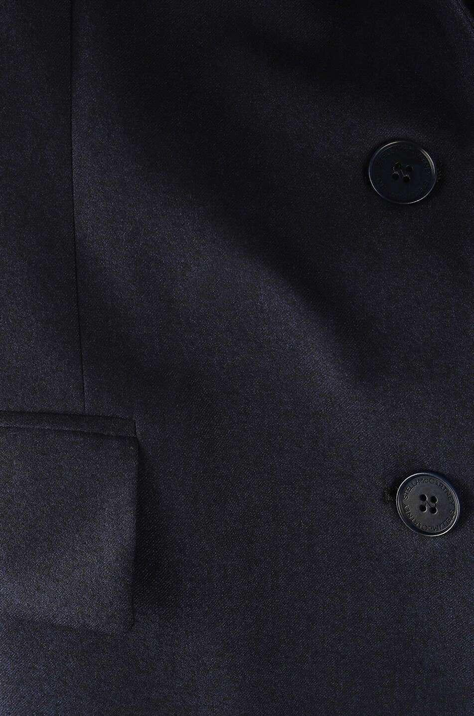 Blazer à boutonnage simple en flanelle de laine