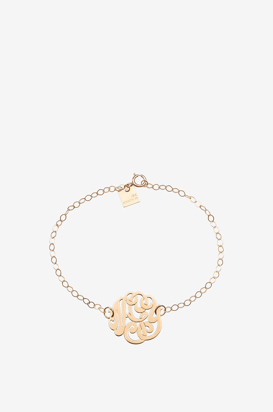 Baby Lace Monogram pink gold bracelet
