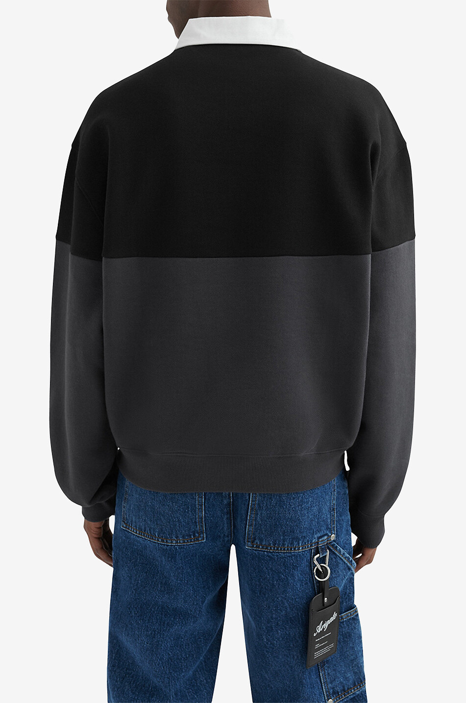 AXEL ARIGATO Polo manches longues en coton bio Unify Rugby Homme NOIR 4