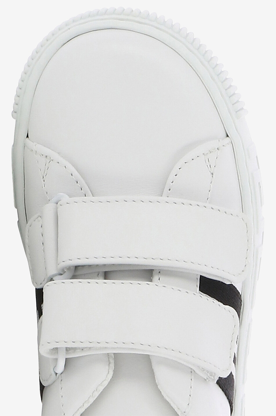 VERSACE La Greca low-top sneakers with Velcro straps Boy WHITE 5