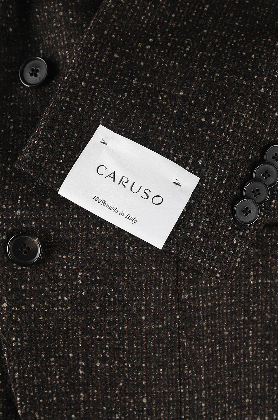 CARUSO Aida single-breasted wool blazer Men DARK BROWN 3