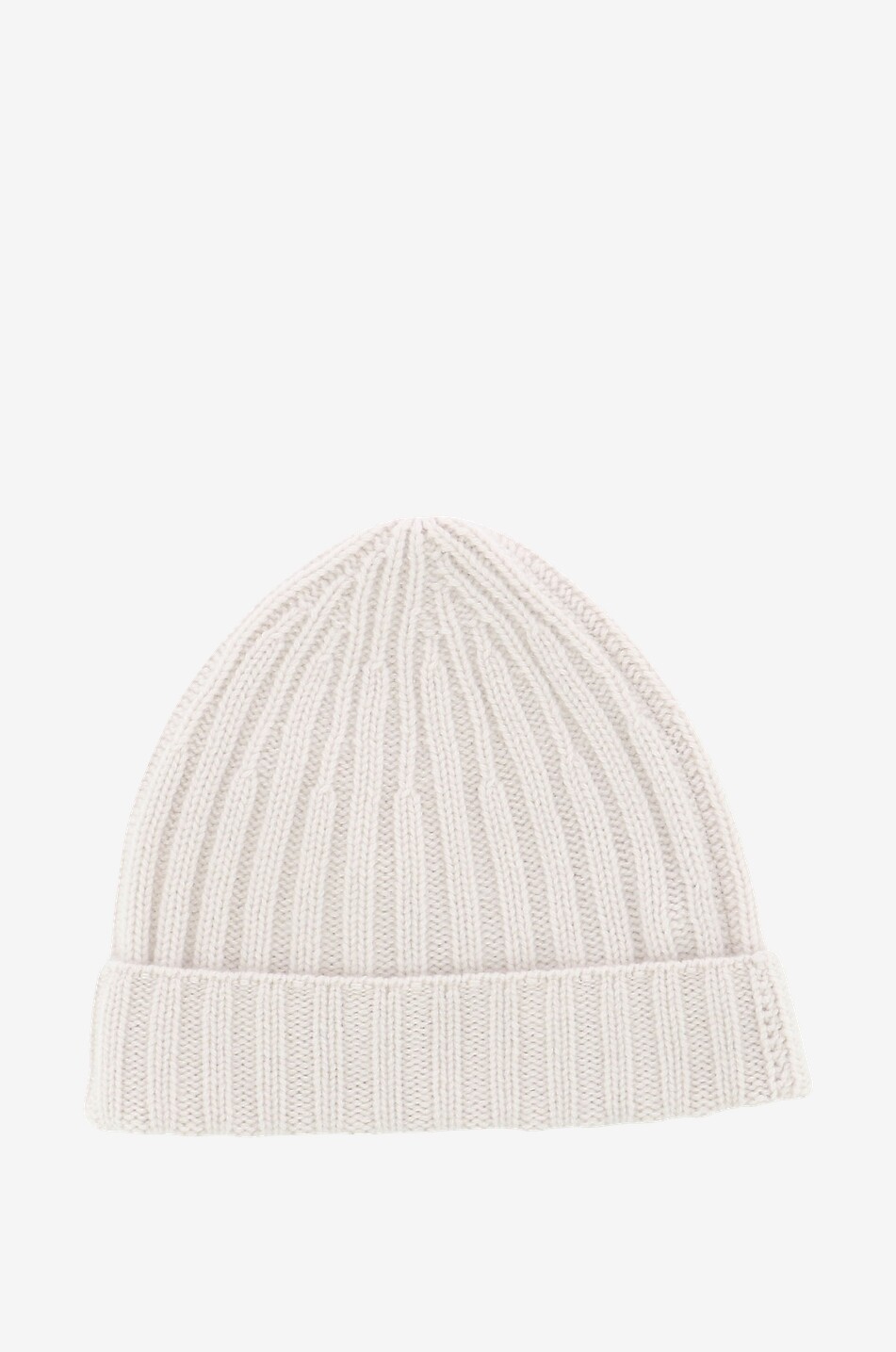 BONGENIE Organic cashmere rib knit beanie Women EGGSHELL 1