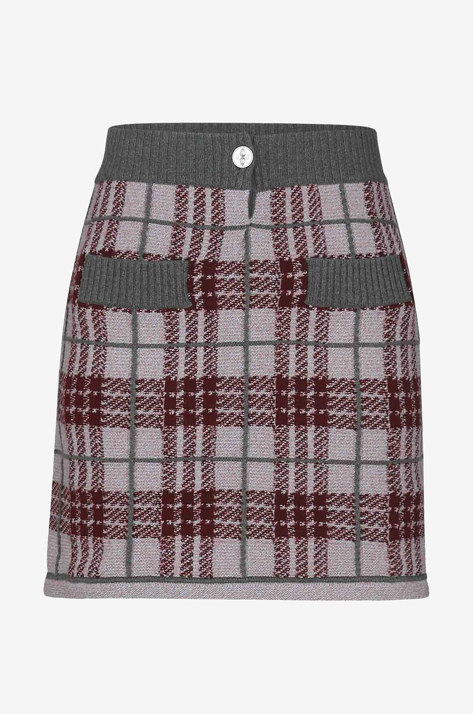 Jupe motif tartan en cachemire