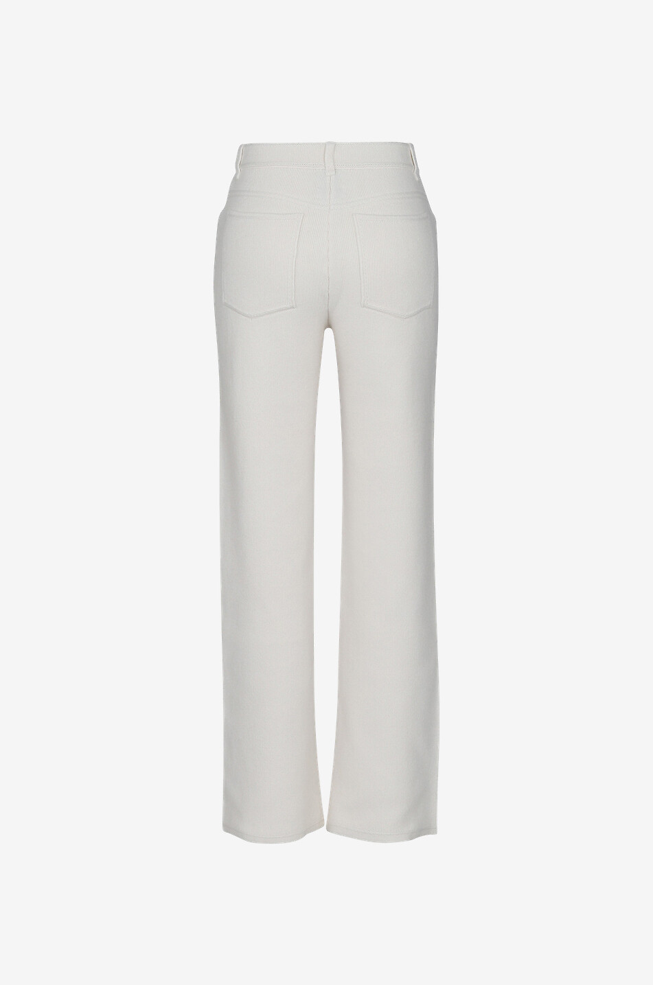 Pantalon droit en cachemire et coton