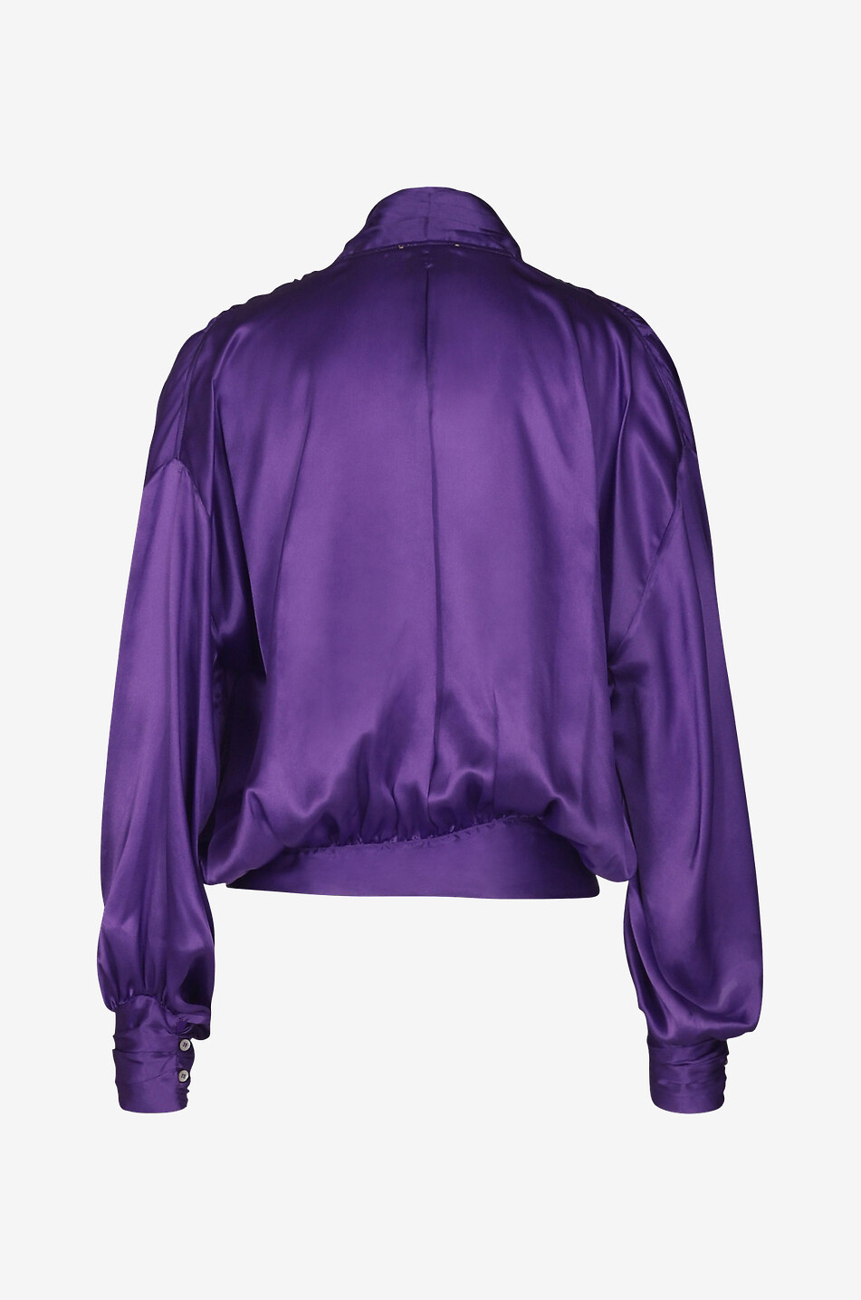FORTE FORTE Chemise en satin de soie à nouer Femme VIOLET 2