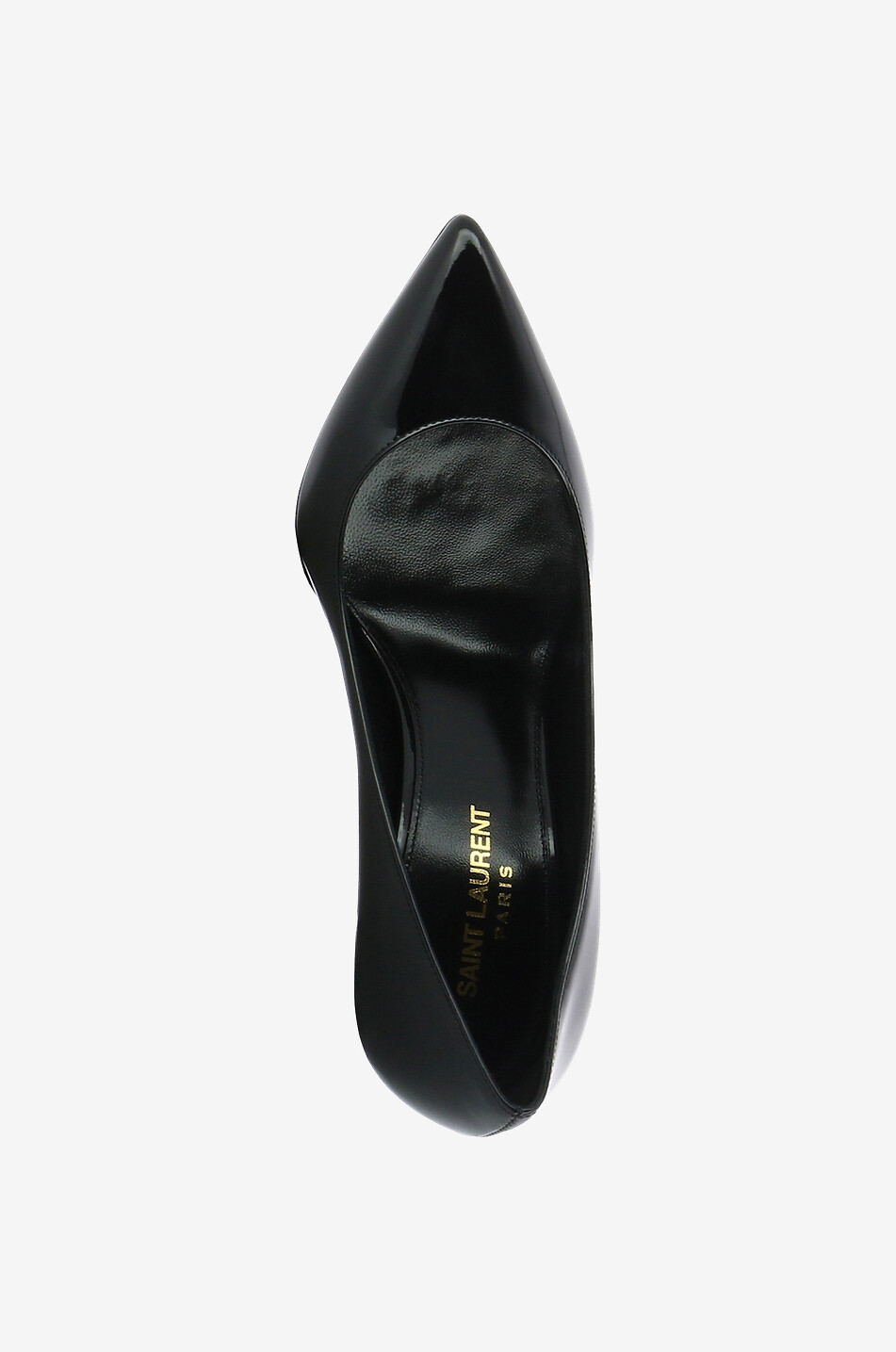 SAINT LAURENT PARIS Escarpins à bout pointu en cuir verni Opyum 85 Femme NOIR 3