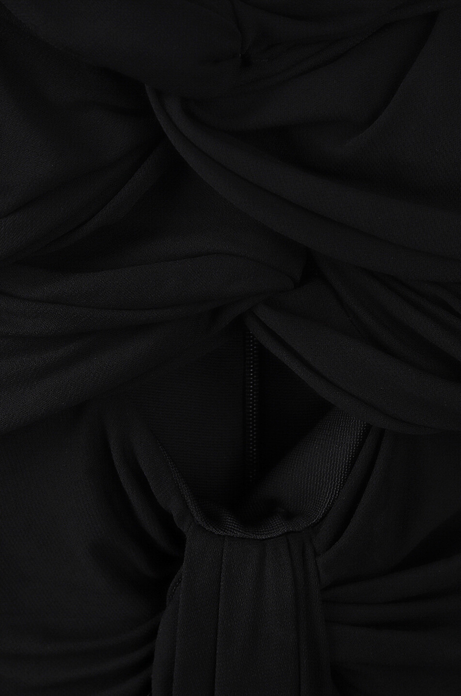 SAINT LAURENT PARIS Mini bustier dress in crepe jersey with cut-outs Women BLACK 3