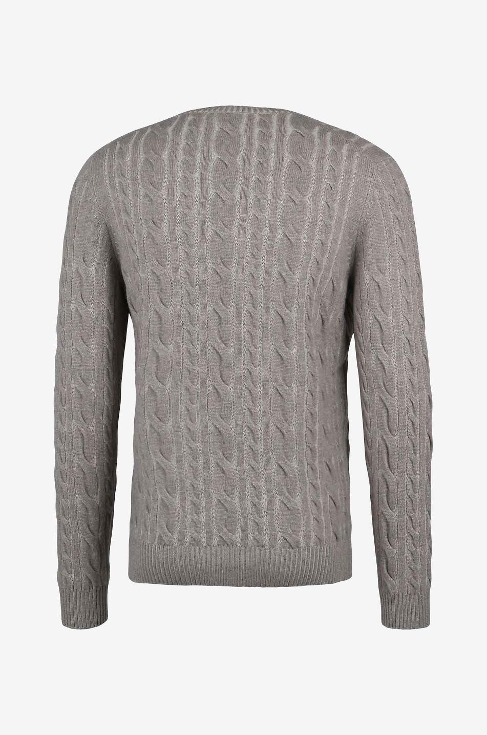 GRAN SASSO Zopfstrick-Pullover aus Kaschmir mit Rundhals Herren BRAUN 2