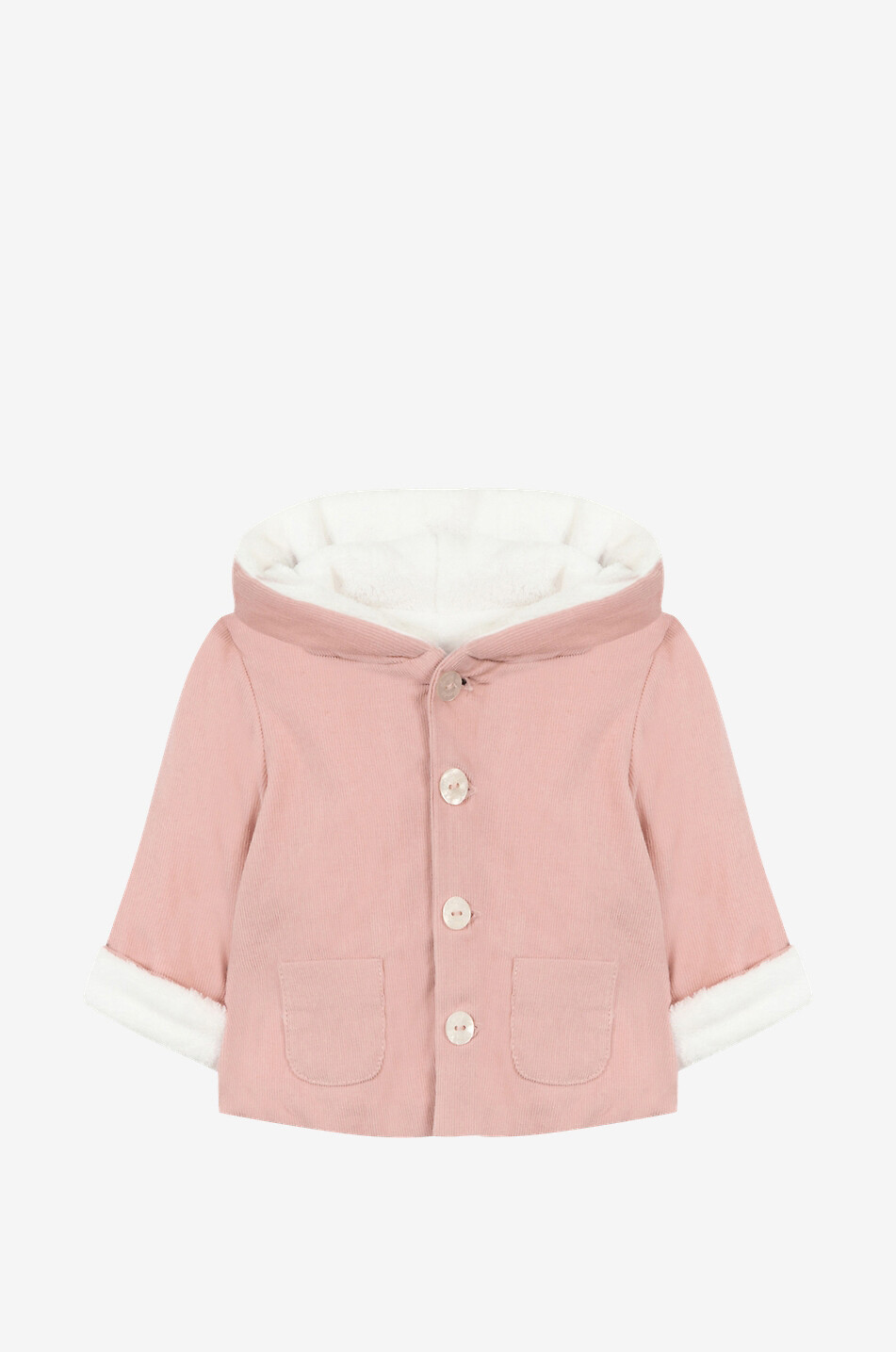 TARTINE ET CHOCOLAT Plüschgefütterter Babymantel aus Cordsamt  HELLORANGE 1