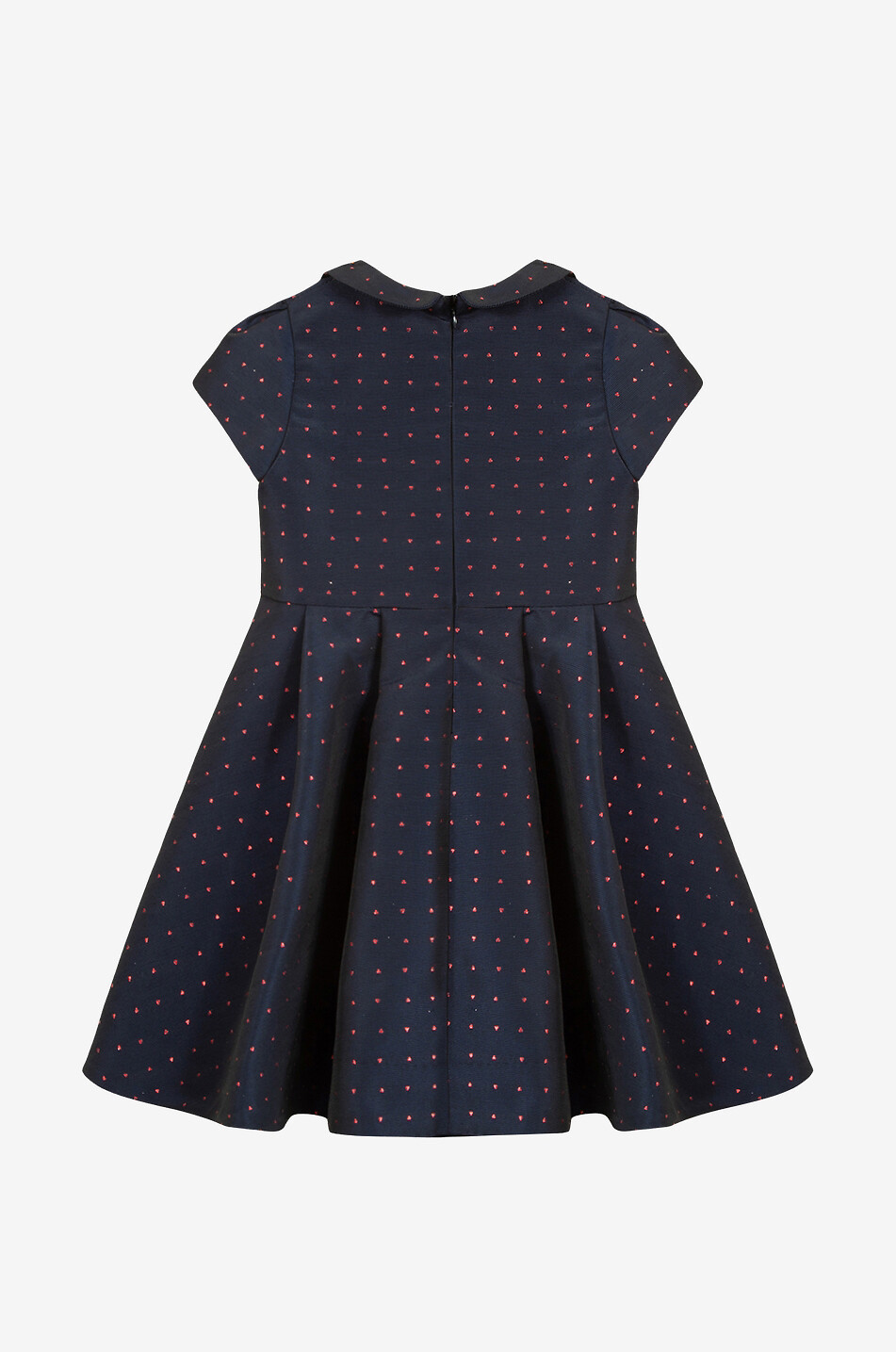 TARTINE ET CHOCOLAT Mädchen-Jacquard-Kleid mit Herzstickereien  MITTELBLAU 2