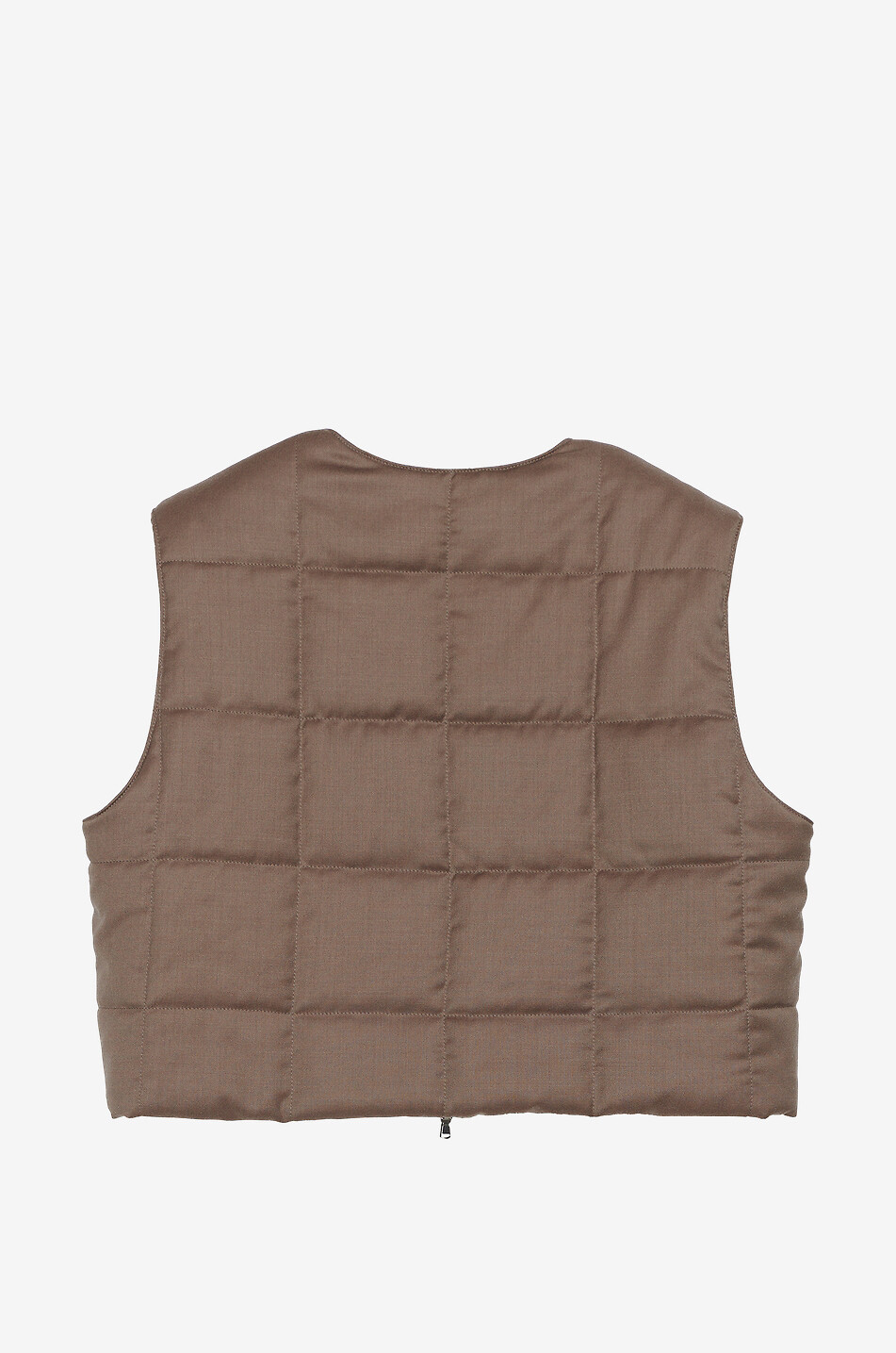 FABIANA FILIPPI Verkürzte Steppweste aus Schurwolle Damen BRAUN 2
