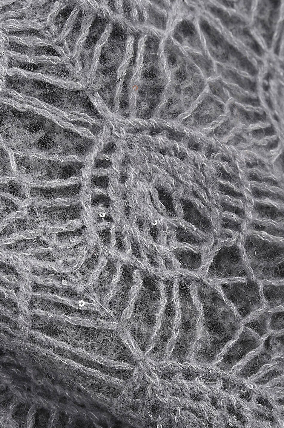 FABIANA FILIPPI Netzstrick-Pullover mit Pailletten Damen GRAU 3