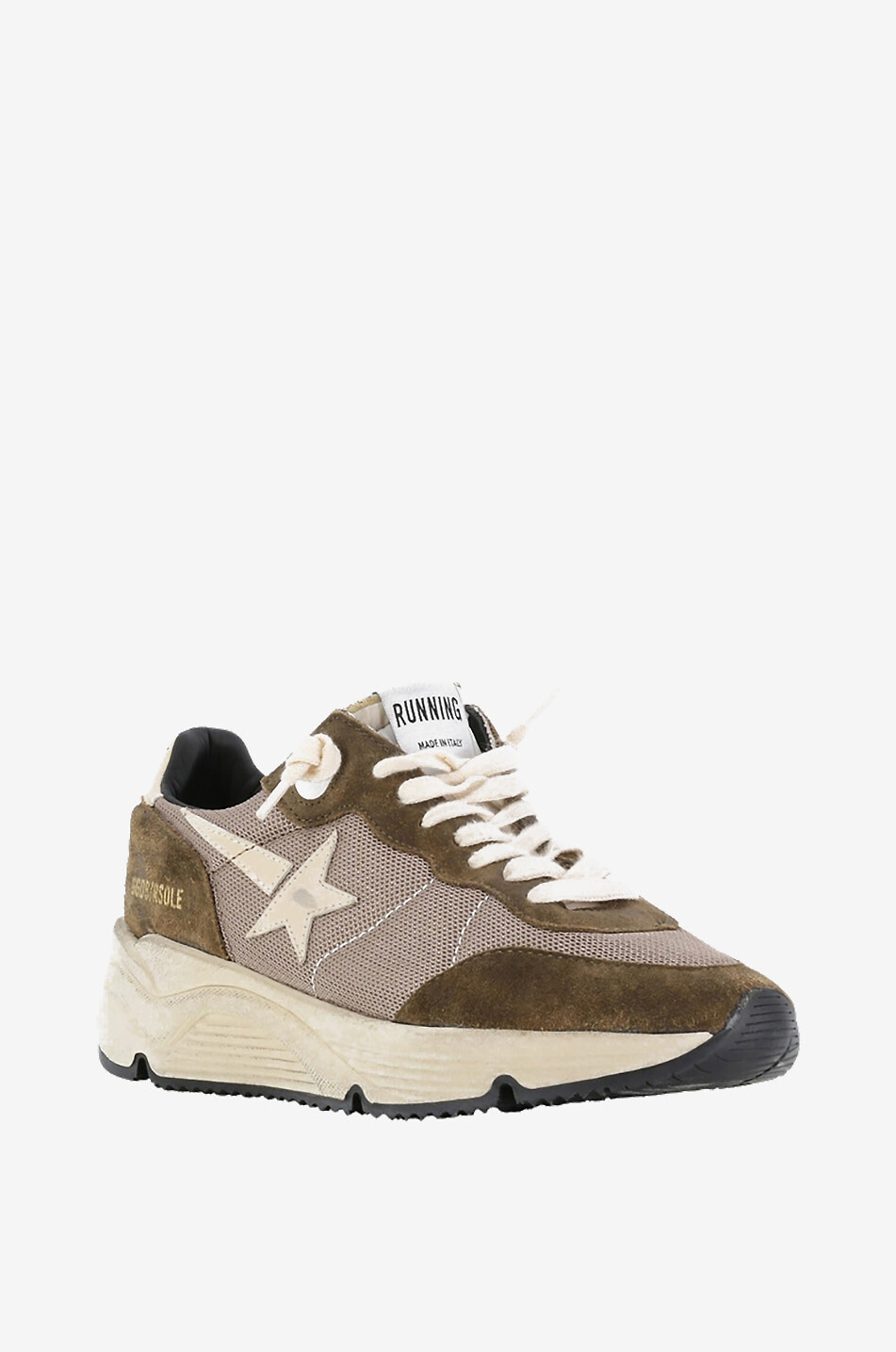 Running Sole low-top mesh and leather sneakers