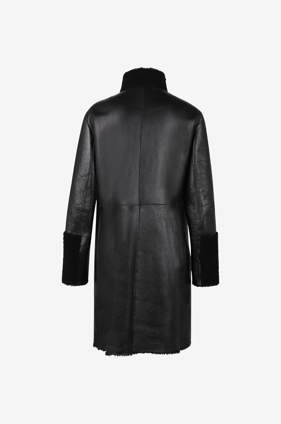 AKRIS PUNTO Manteau en cuir d'agneau Femme NOIR 2