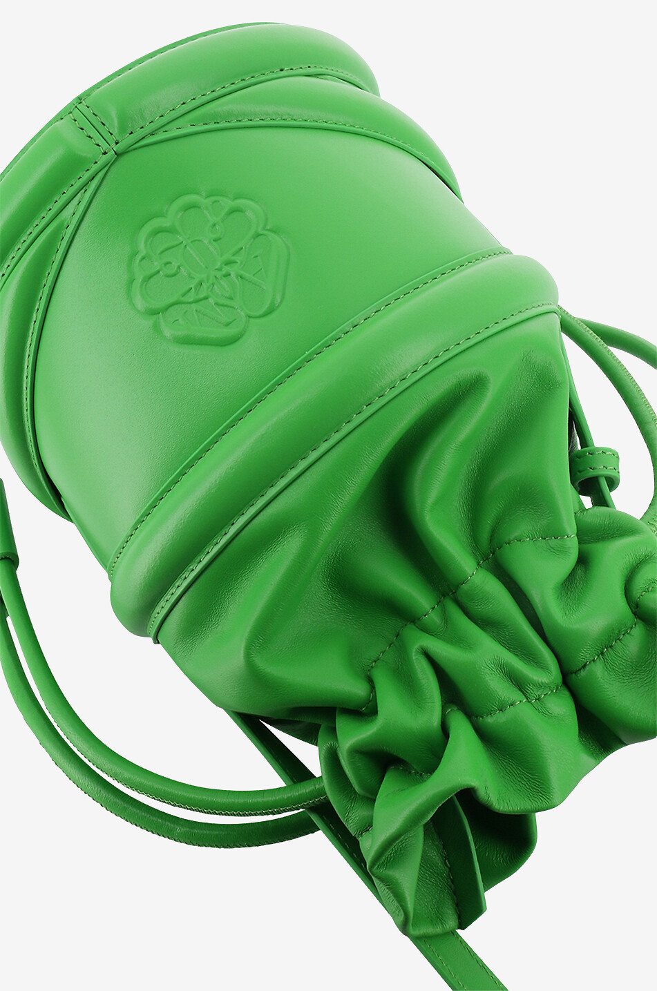 ALEXANDER McQUEEN The Soft Curve nappa leather bucket bag Women GREEN 5