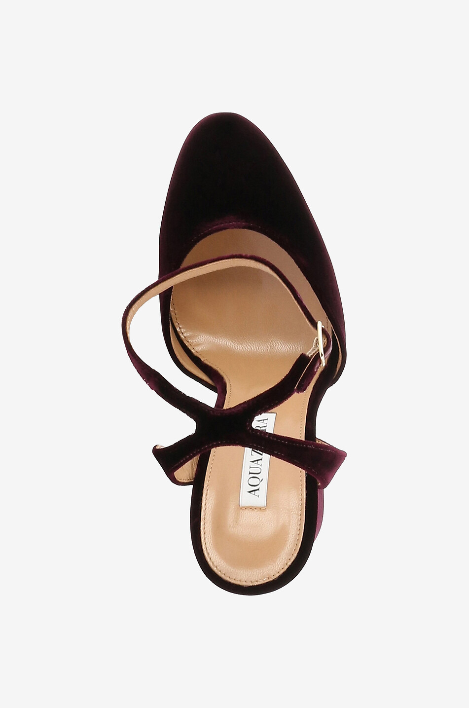 AQUAZZURA So High 140 platform sandals in velvet with heel Women DARK PURPLE 5