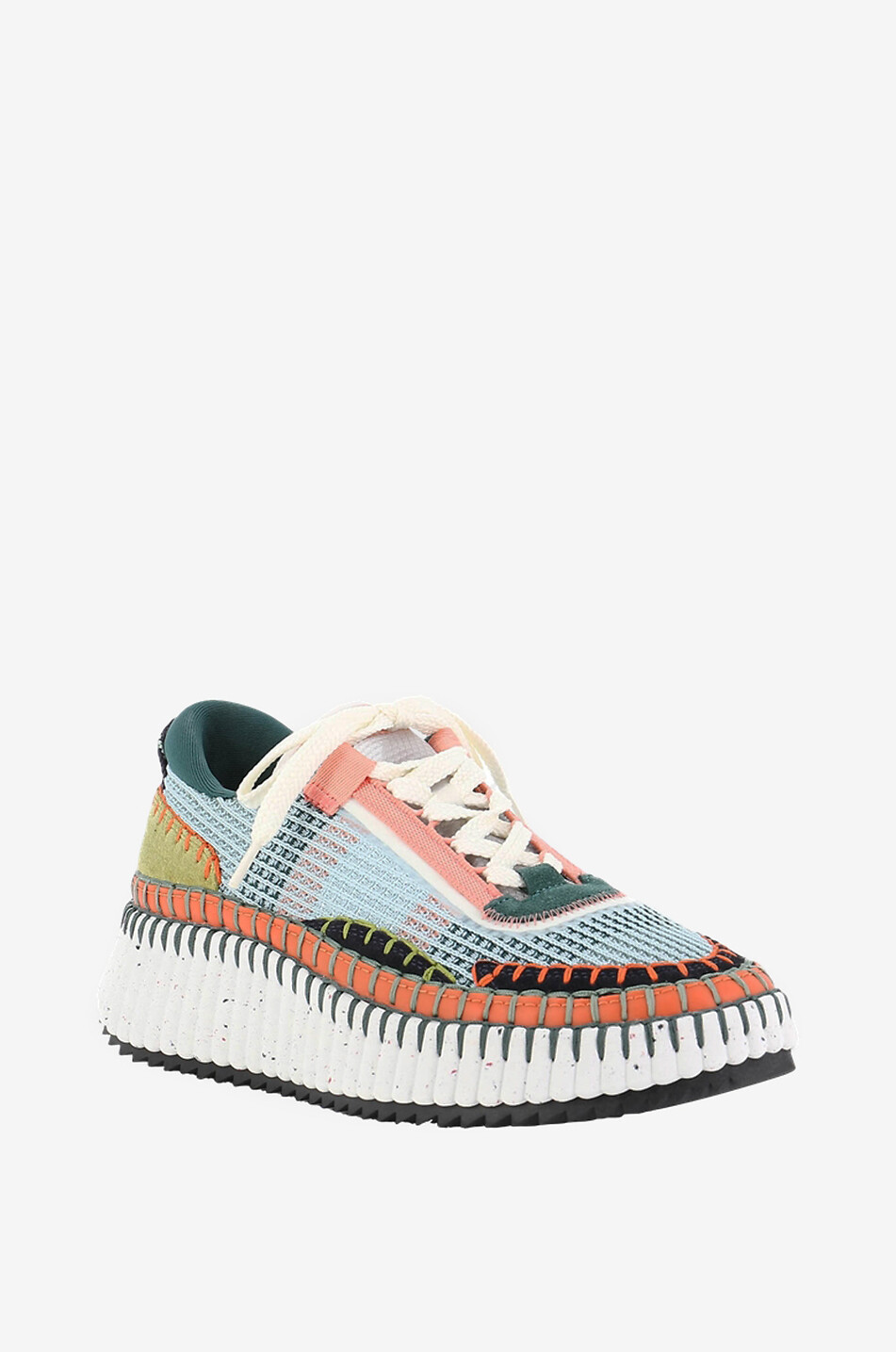 CHLOE Umweltfreundliche niedrige Sneakers aus Mesh Nama Damen GRÜN 1