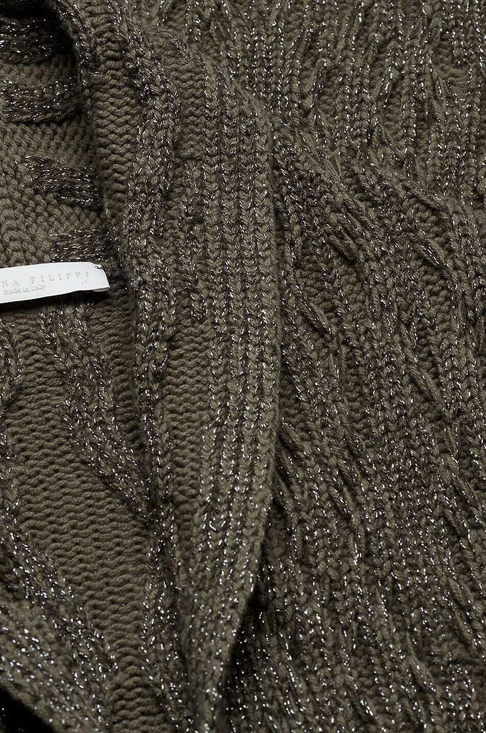 Glitzernder Zopfstrickmantel