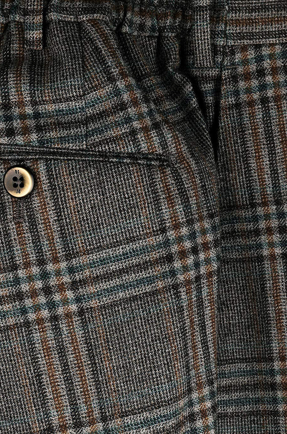 PT TORINO Pantalon classique en laine vierge Slim Fit Jogger Homme MARRON 3