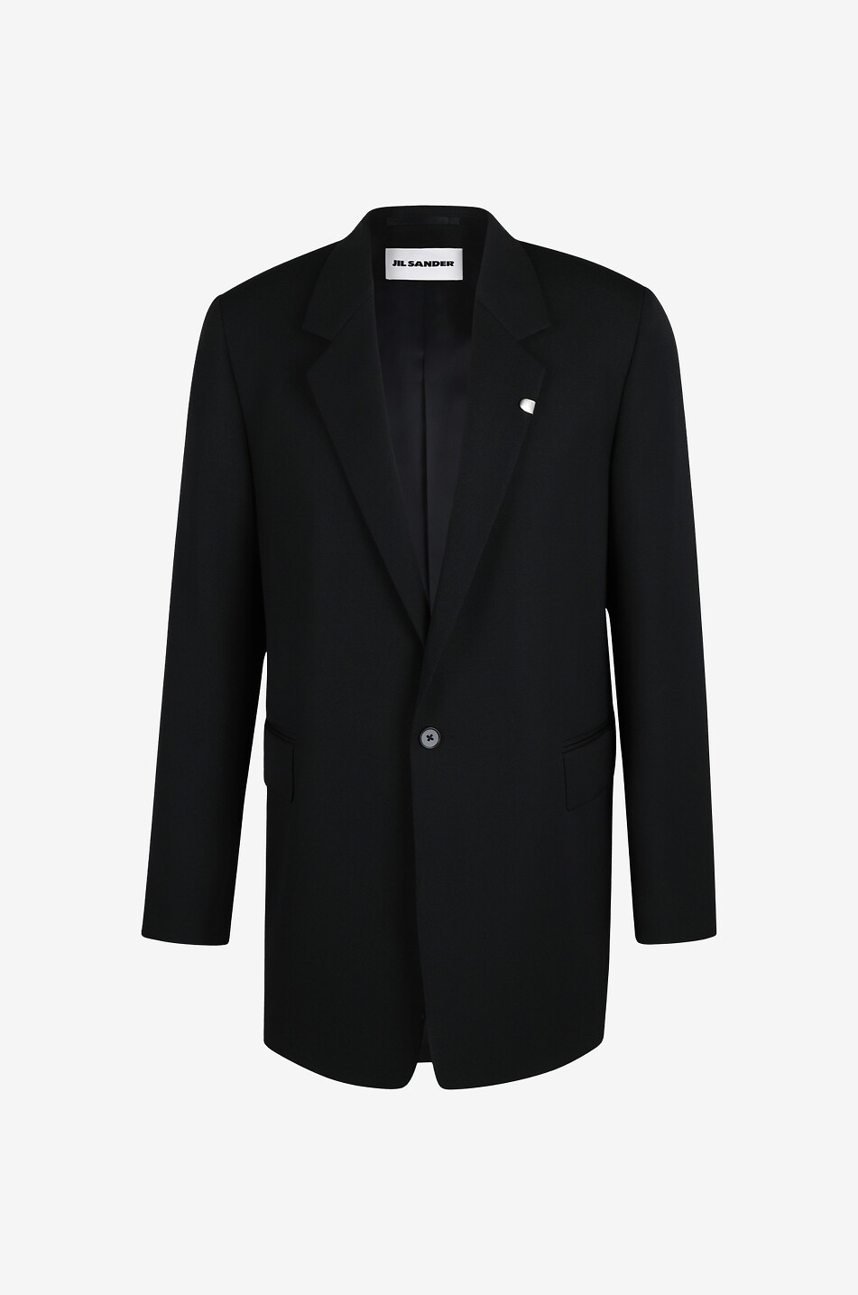 Sharp wool gabardine blazer