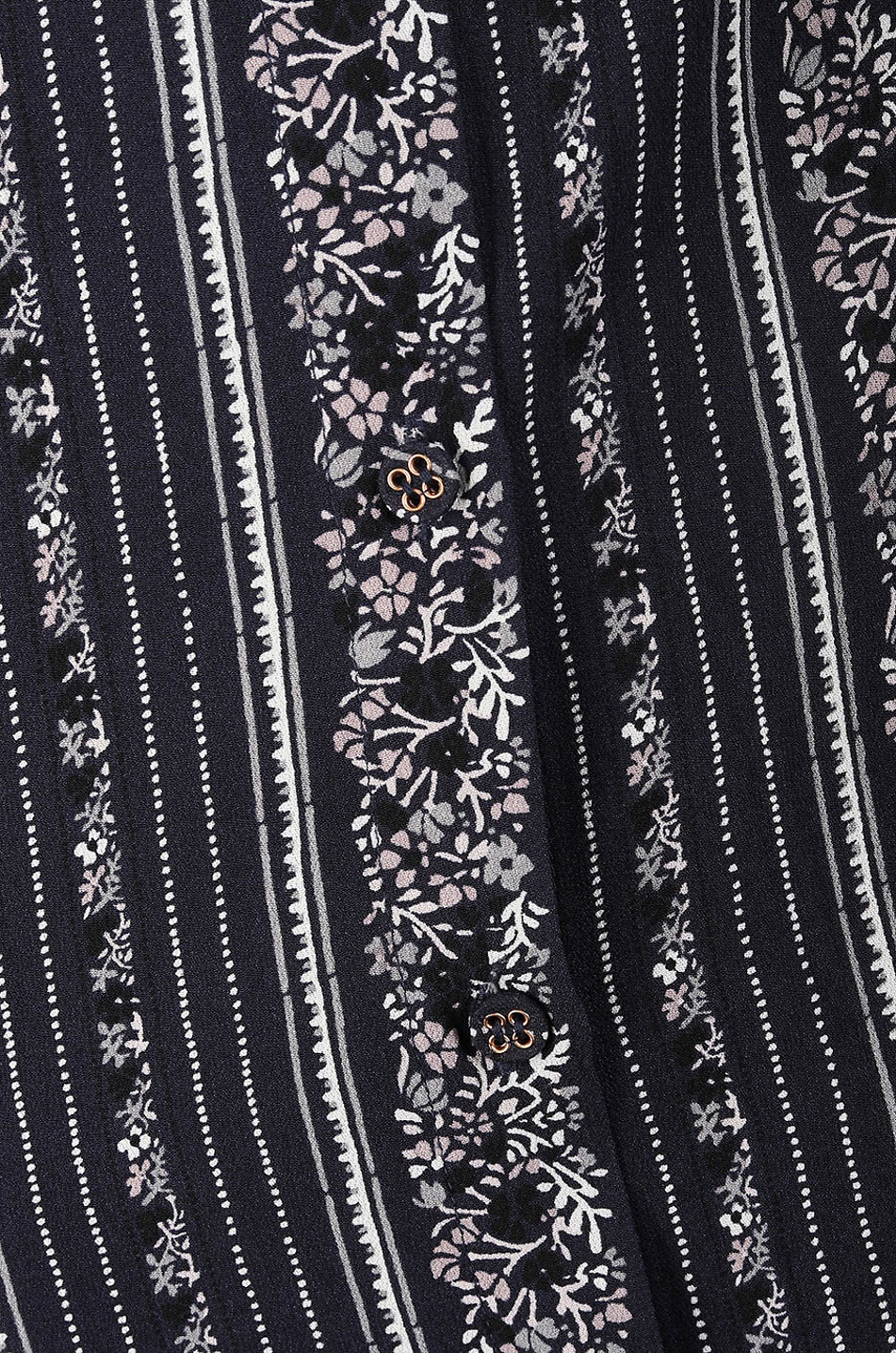 SEE BY CHLOE Blouse à lavallière en crêpe imprimée Florence Femme BLEU FONCE 3