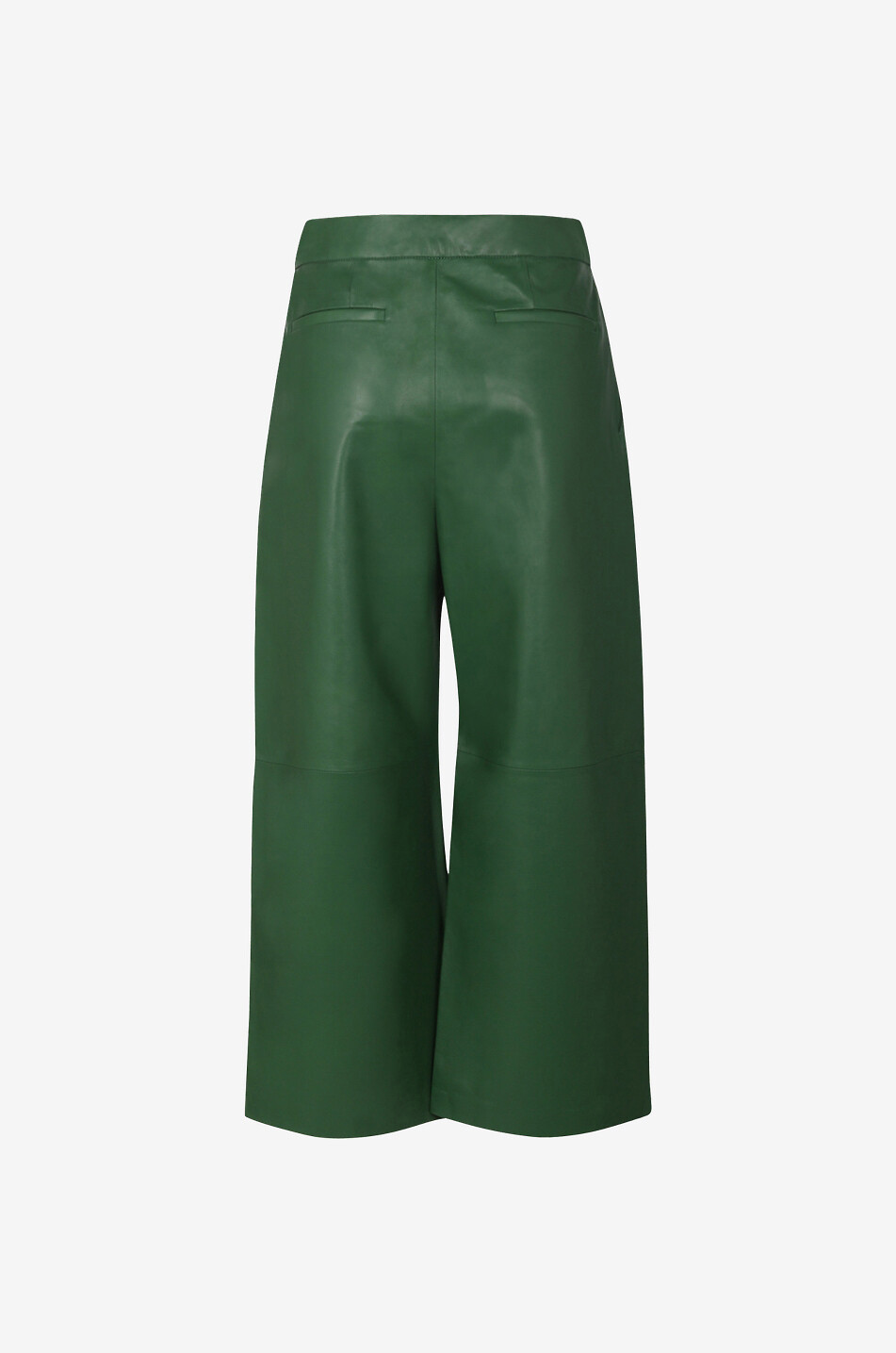 Verkürzte Lederhose mit weitem Bein New Elon