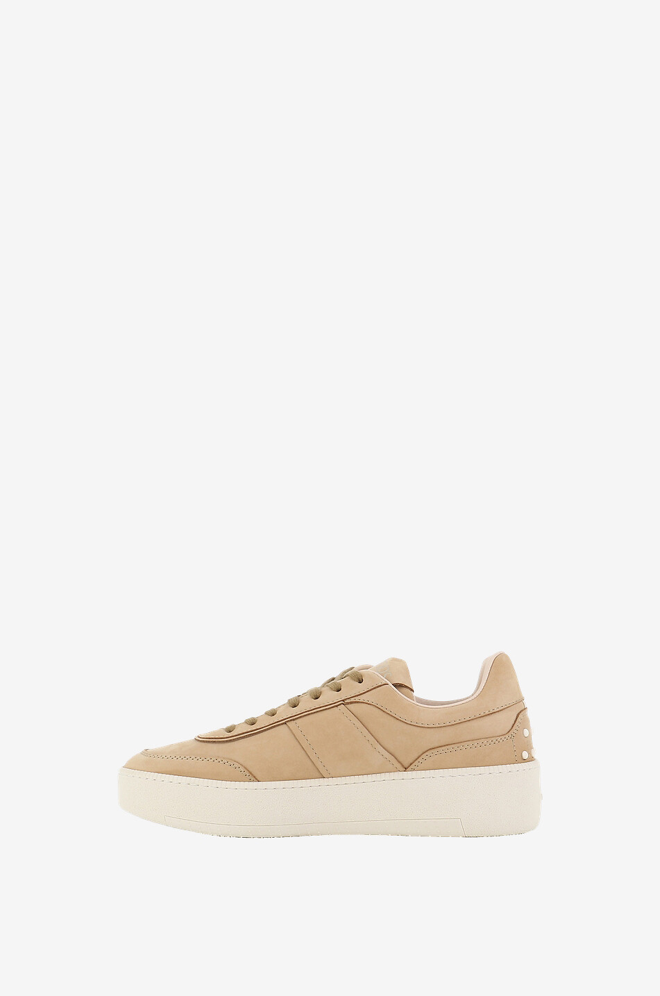 TOD'S Suede low-top sneakers Women Light beige 3