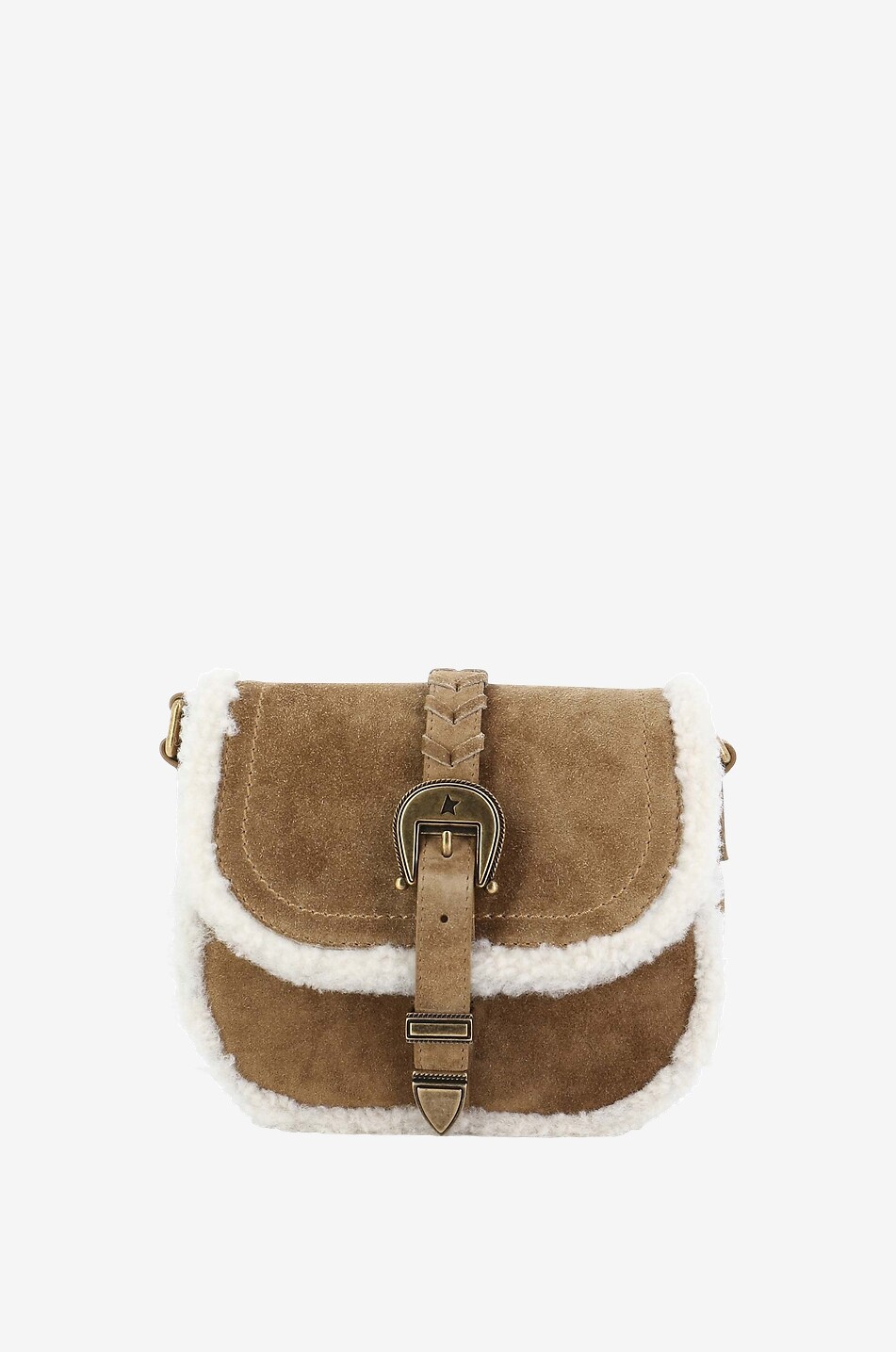 GOLDEN GOOSE Rodeo suede-look handbag Women BEIGE 1